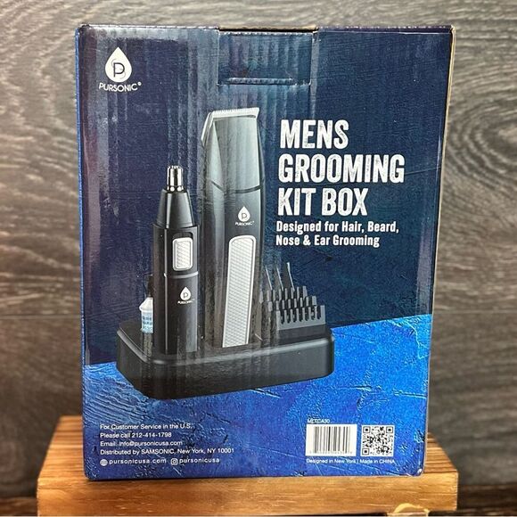 Pursonic Mario Lopez Men’s Grooming Kit Box. 10 Piece in Black. New in Box! - Picture 5 of 10